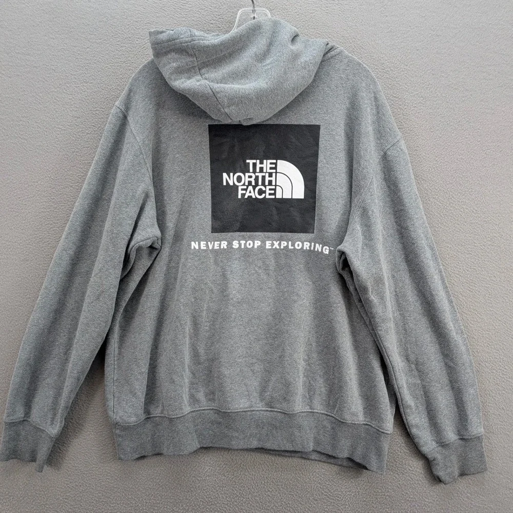 The North Face Hoodie Men's Size L Gray Never Stop Exploring Pullover Athletic